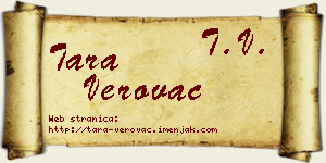 Tara Verovac vizit kartica